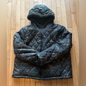 Sanctuary Reversible Camouflage / Sherpa fleece Puffer Jacket